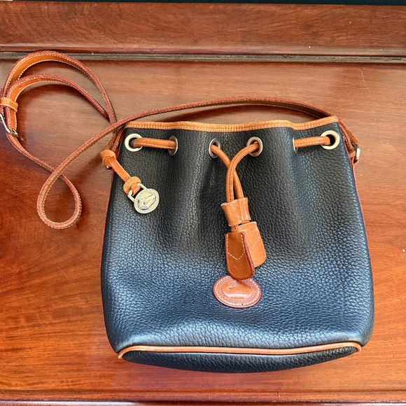 Dooney & Bourke Black and Brown Leather Bag - Picture 1 of 12